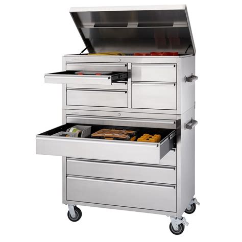 TRINITY 43 in. x 25 in. Stainless Steel Tool Chest Combo